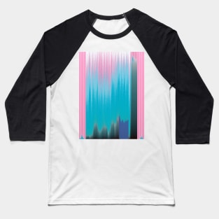 L.A. Poolside Glitch Abstract Contemporary Art Baseball T-Shirt